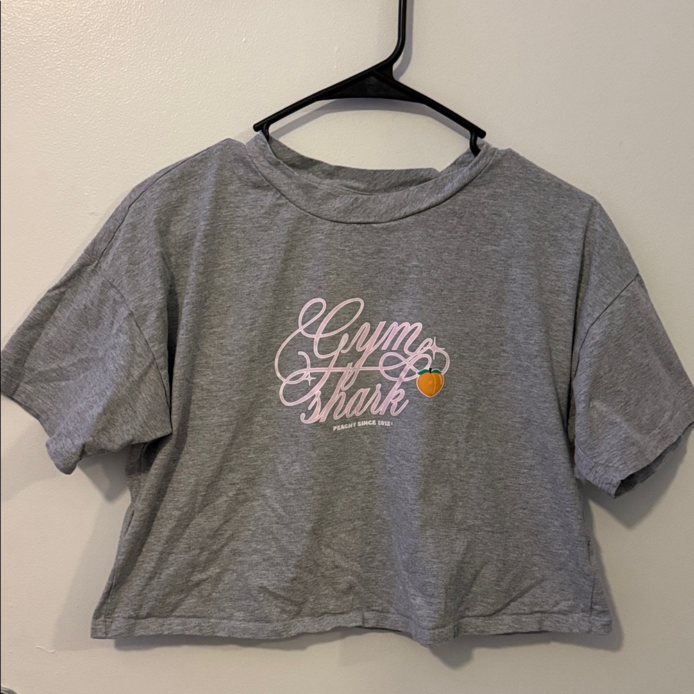 Gymshark Gray Crop Top with Logo
